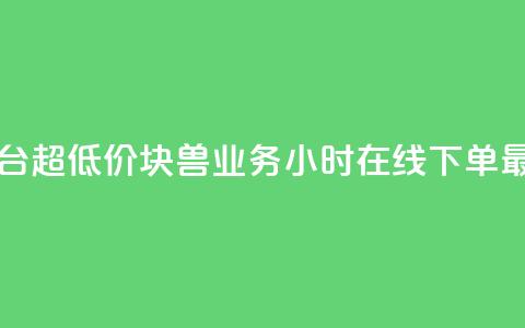 业务下单平台超低价 - 块兽业务24小时在线下单最便宜 第1张 业务下单平台超低价 - 块兽业务24小时在线下单最便宜 第1张