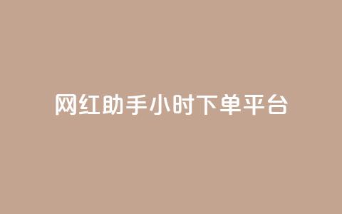 网红助手24小时下单平台 - 24小时下单平台，携手网红助手，助你快速在线购物~ 第1张