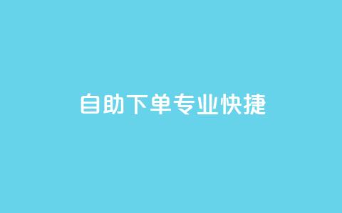 自助下单，专业快捷 第1张