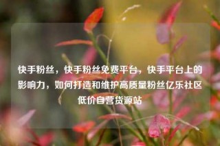 快手粉丝，快手粉丝免费平台，快手平台上的影响力，如何打造和维护高质量粉丝亿乐社区低价自营货源站